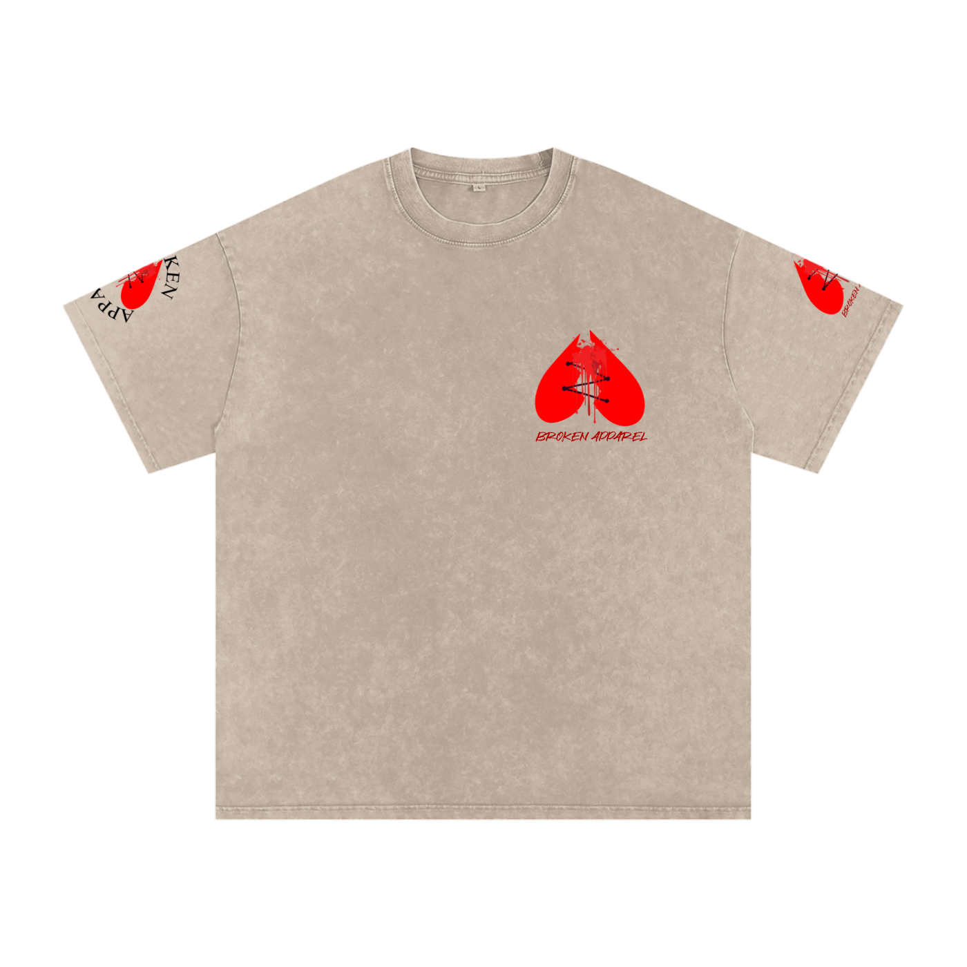 3Heart Broken Apparel Cotton T-Shirt