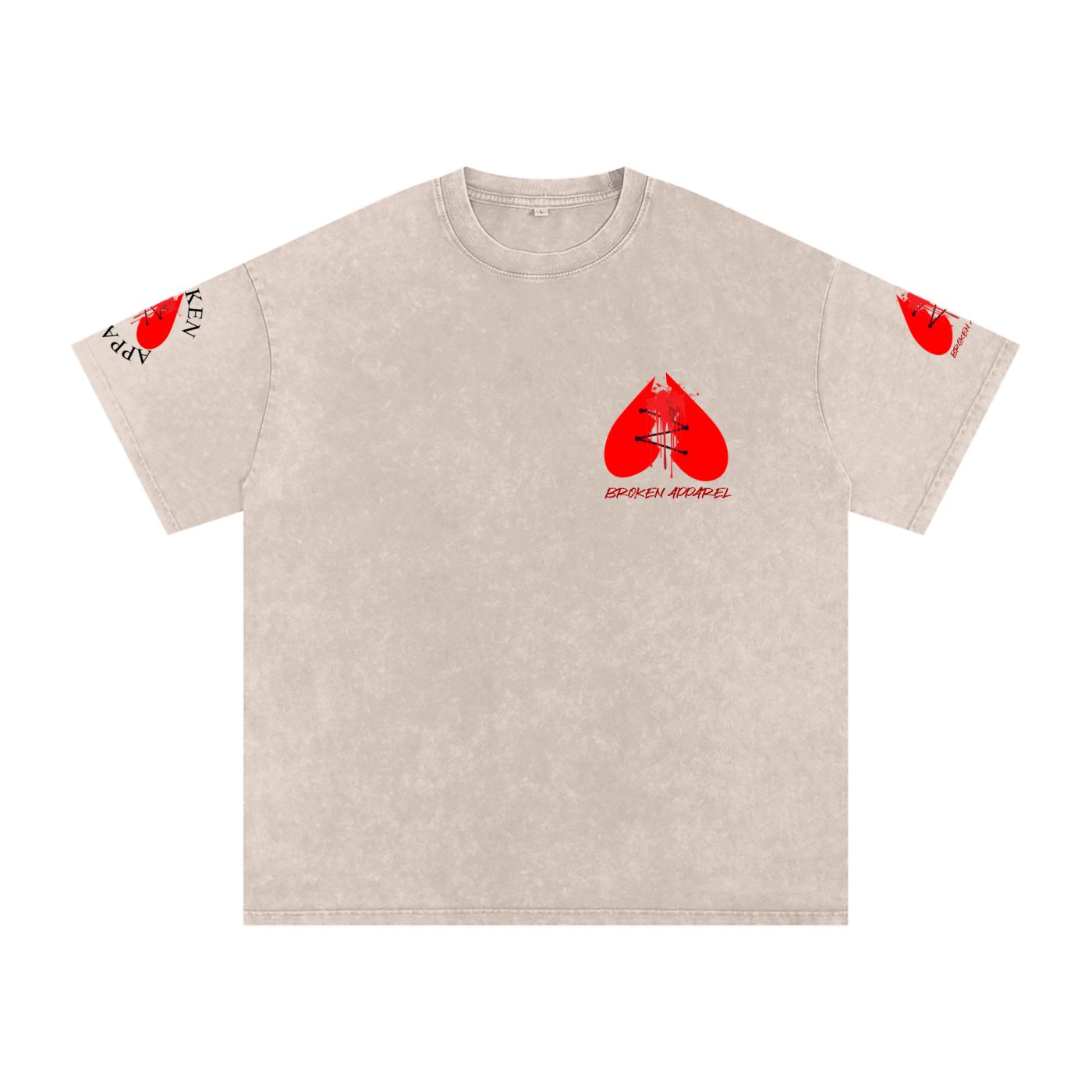 3Heart Broken Apparel Cotton T-Shirt