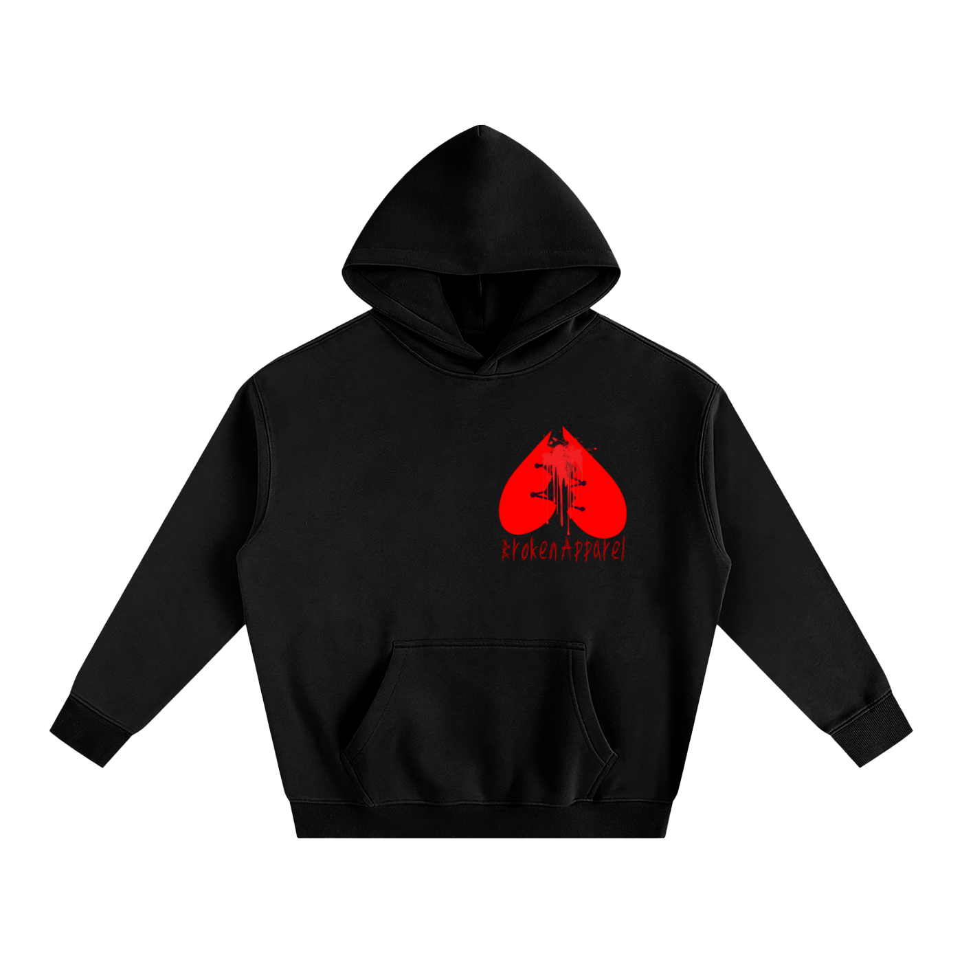 Big B.A Logo Fleeced Hoodie
